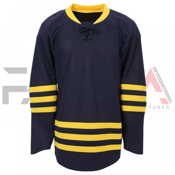 black yellow hockey jersey