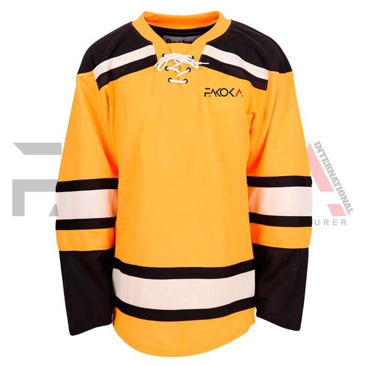 yellow hockey jersey