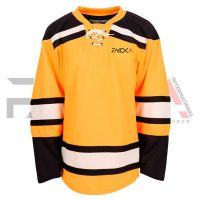 yellow and black hockey jersey