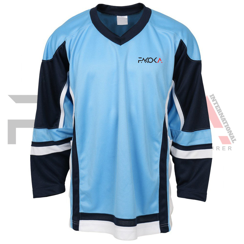 black and blue hockey jersey