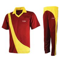 Yellow Red Cricket Uniforms