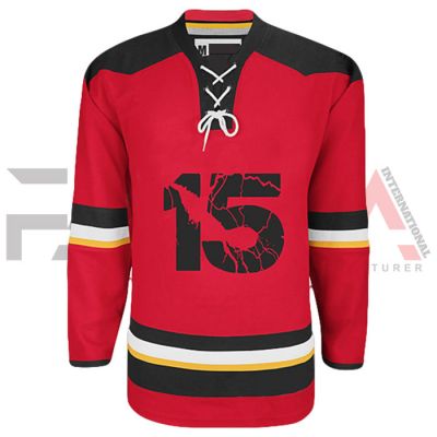 Red Black Ice Hockey Jersey
