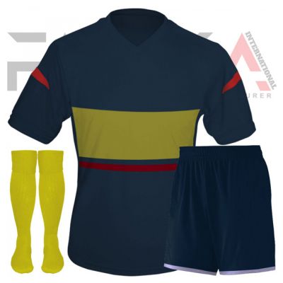 Blue Yellow Soccer Uniforms